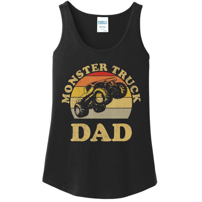 Vintage Monster Truck Gift For Dad Ladies Essential Tank