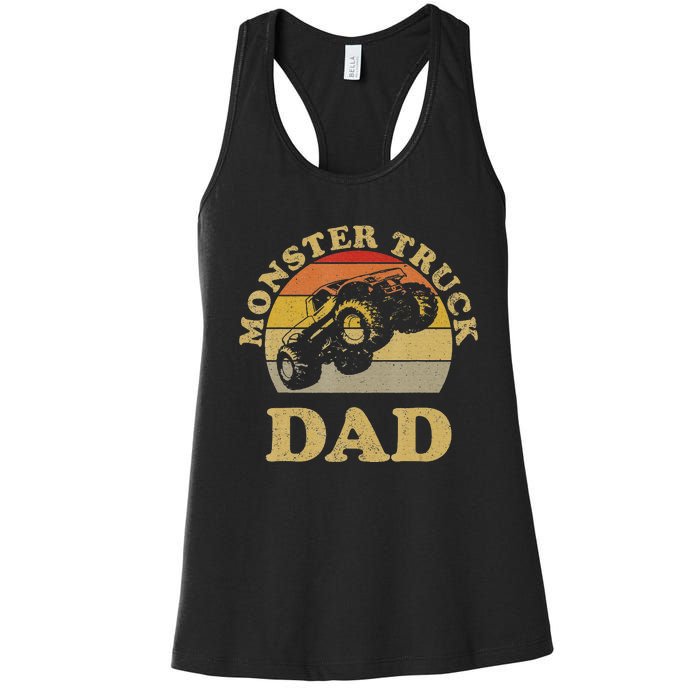 Vintage Monster Truck Gift For Dad Women's Racerback Tank