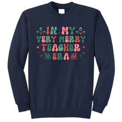 Very Merry Teacher Era Holiday Graphic Tall Sweatshirt