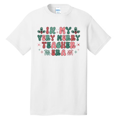 Very Merry Teacher Era Holiday Graphic Tall T-Shirt