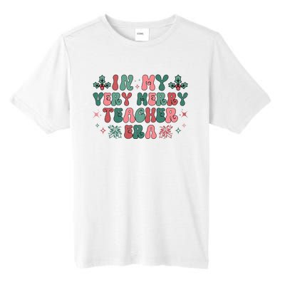 Very Merry Teacher Era Holiday Graphic Tall Fusion ChromaSoft Performance T-Shirt