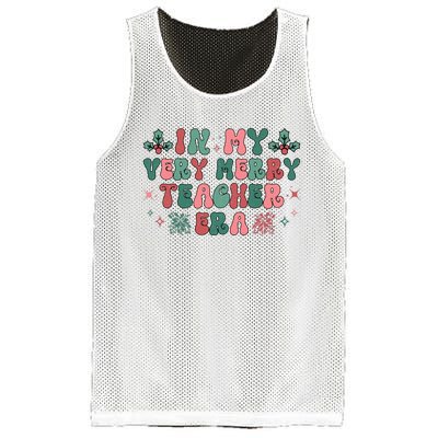 Very Merry Teacher Era Holiday Graphic Mesh Reversible Basketball Jersey Tank