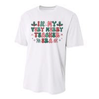 Very Merry Teacher Era Holiday Graphic Performance Sprint T-Shirt