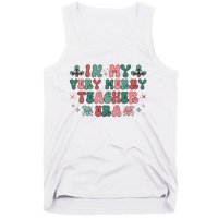 Very Merry Teacher Era Holiday Graphic Tank Top