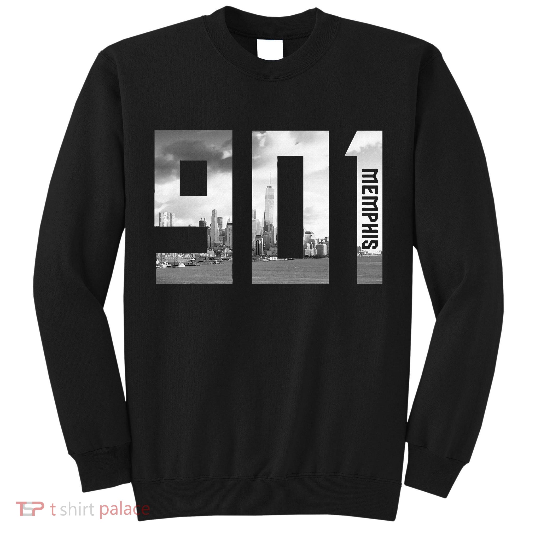 Vintage Memphis Tennessee 901 Area Code Skyline Tall Sweatshirt