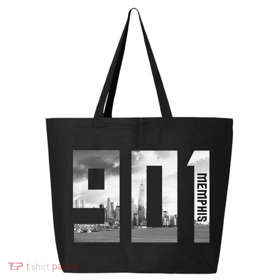 Vintage Memphis Tennessee 901 Area Code Skyline 25L Jumbo Tote