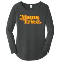 Vintage Mama Tried Country Music Southern Funny Retro 70S Women's Perfect Tri Tunic Long Sleeve Shirt