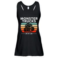 Vintage Monster Truck Are My Jam Retro Sunset Cool Engines Ladies Essential Flowy Tank