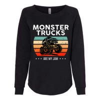 Vintage Monster Truck Are My Jam Retro Sunset Cool Engines Womens California Wash Sweatshirt