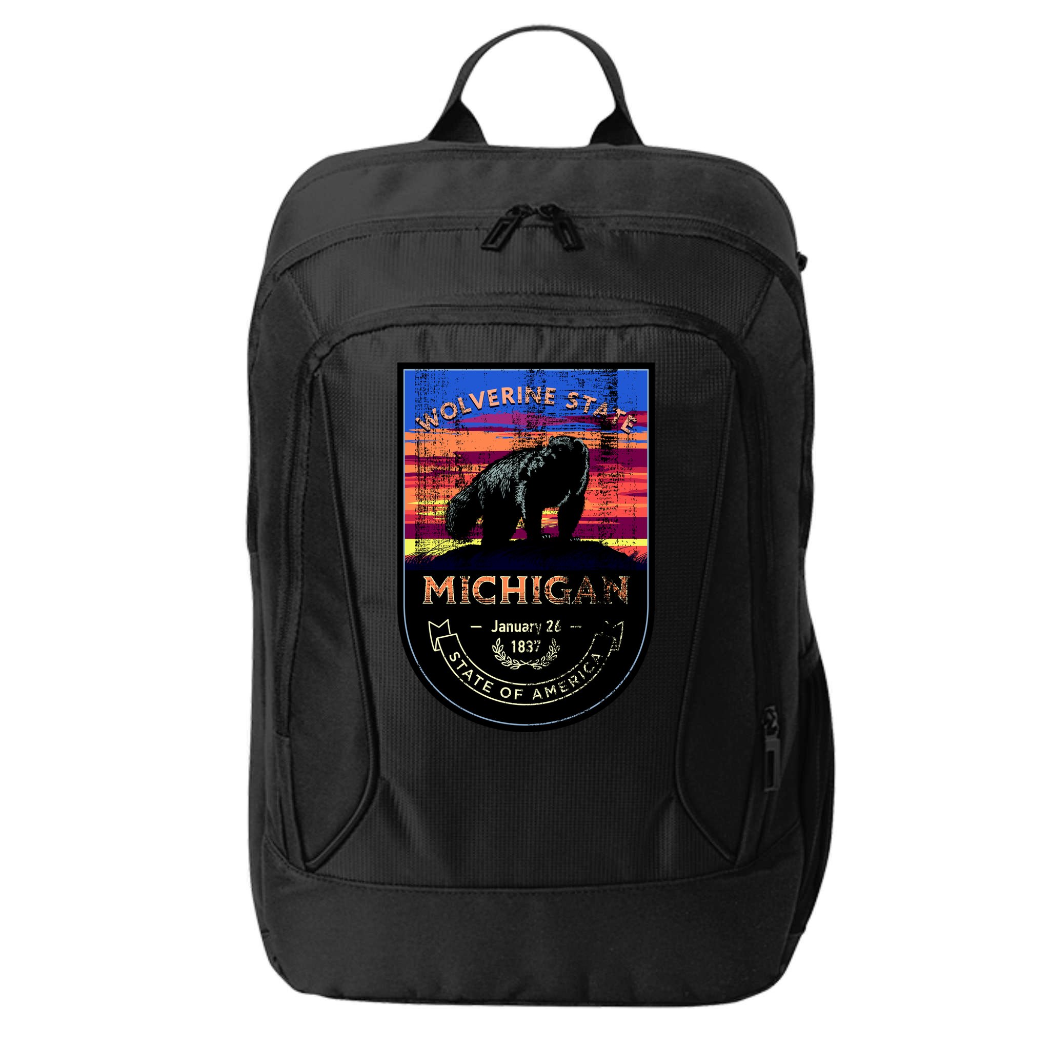 Vintage Michigan The Wolverine State City Backpack