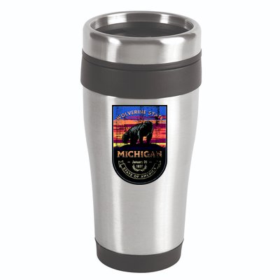 Vintage Michigan The Wolverine State 16oz Travel Tumbler