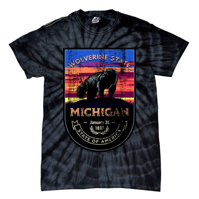 Vintage Michigan The Wolverine State Tie-Dye T-Shirt