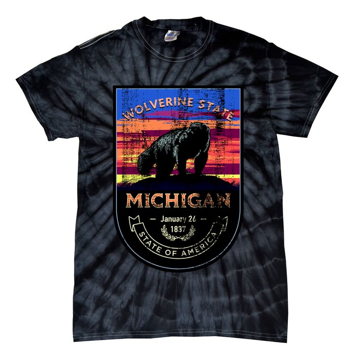 Vintage Michigan The Wolverine State Tie-Dye T-Shirt