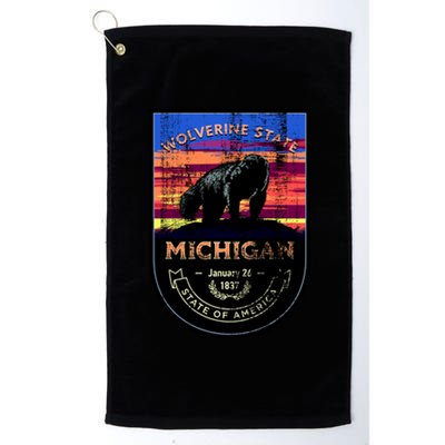 Vintage Michigan The Wolverine State Platinum Collection Golf Towel