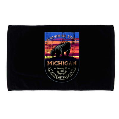 Vintage Michigan The Wolverine State Microfiber Hand Towel