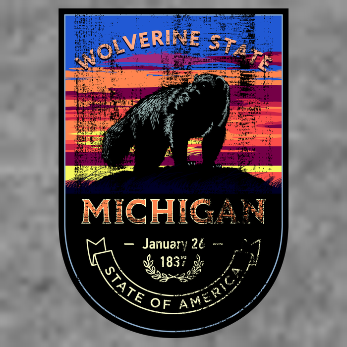 Vintage Michigan The Wolverine State Long Sleeve Shirt