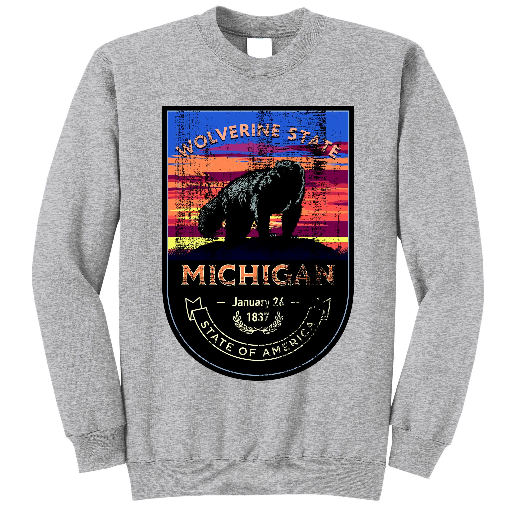Vintage Michigan The Wolverine State Tall Sweatshirt