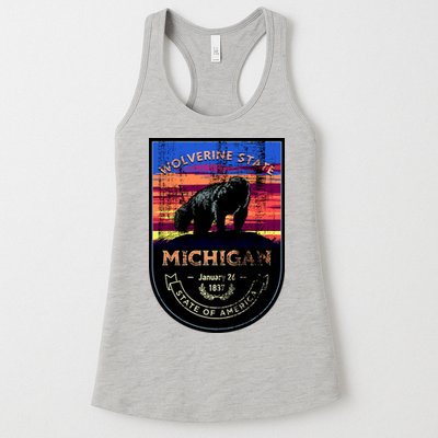 Vintage Michigan The Wolverine State Womens Tank Top