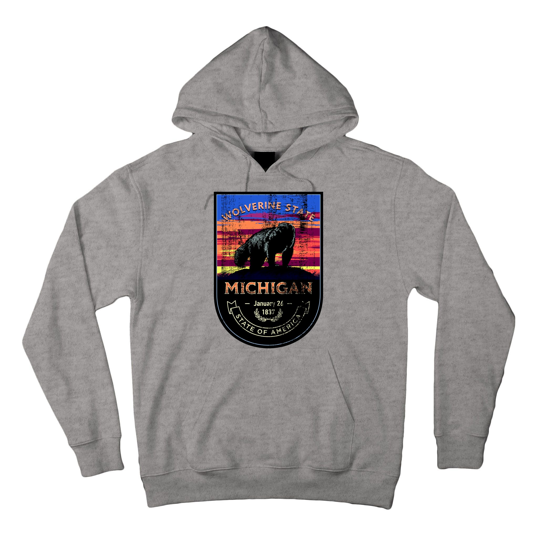 Vintage Michigan The Wolverine State Tall Hoodie