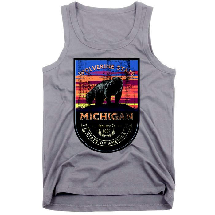 Vintage Michigan The Wolverine State Tank Top