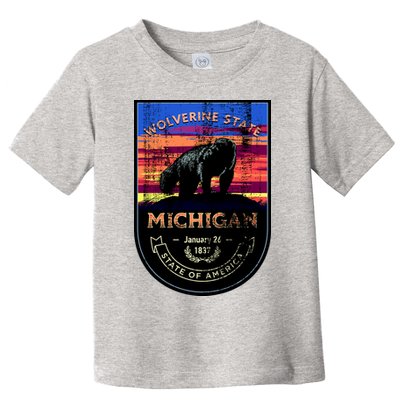 Vintage Michigan The Wolverine State Toddler T-Shirt