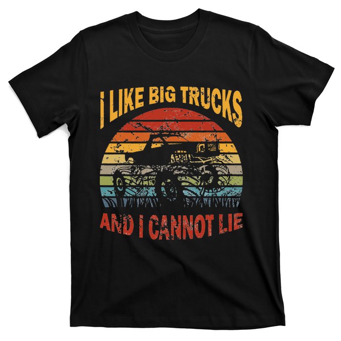 Vintage Monster Trucks I Like Big Trucks And I Cannot Lie T-Shirt