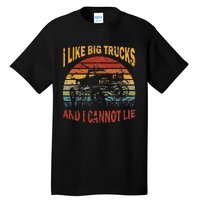 Vintage Monster Trucks I Like Big Trucks And I Cannot Lie Tall T-Shirt