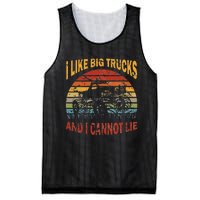 Vintage Monster Trucks I Like Big Trucks And I Cannot Lie Mesh Reversible Basketball Jersey Tank