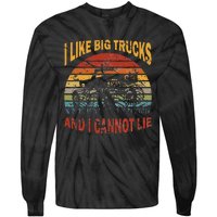 Vintage Monster Trucks I Like Big Trucks And I Cannot Lie Tie-Dye Long Sleeve Shirt