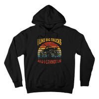 Vintage Monster Trucks I Like Big Trucks And I Cannot Lie Tall Hoodie