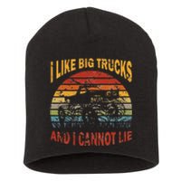 Vintage Monster Trucks I Like Big Trucks And I Cannot Lie Short Acrylic Beanie