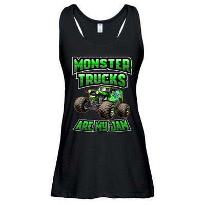 Vintage Monster Truck Are My Jam Truck Boy Birthday Ladies Essential Flowy Tank