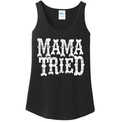 VINTAGE Mama Tried Country Outlaw Music Ladies Essential Tank