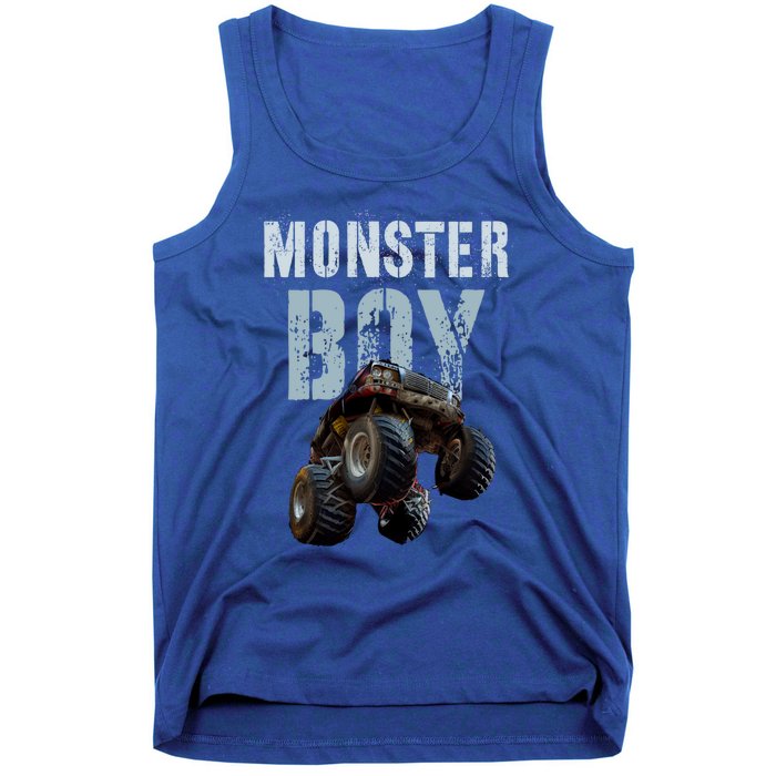 Vintage Monster Truck Family Mom Dad Son Squad Gift Tank Top