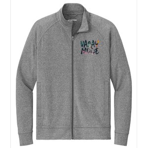 Vacay Mode Tropical Graphic Text Design Gift Stretch Full-Zip Cadet Jacket