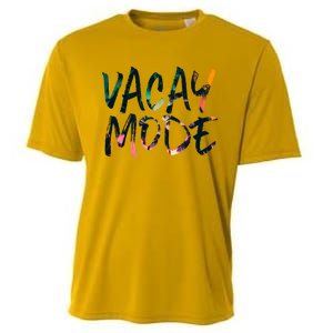 Vacay Mode Tropical Graphic Text Design Gift Cooling Performance Crew T-Shirt