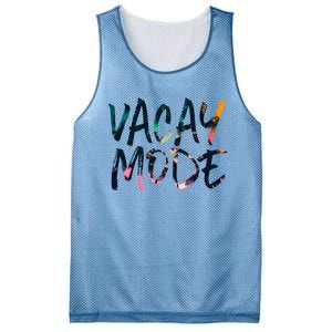 Vacay Mode Tropical Graphic Text Design Gift Mesh Reversible Basketball Jersey Tank