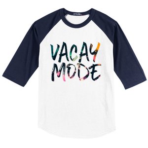 Vacay Mode Tropical Graphic Text Design Gift Baseball Sleeve Shirt