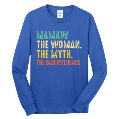 Vintage Mamaw The Woman The Myth Family Matching Tall Long Sleeve T-Shirt