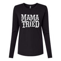 VINTAGE Mama Tried Country Outlaw Music Hoodie Womens Cotton Relaxed Long Sleeve T-Shirt