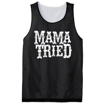 VINTAGE Mama Tried Country Outlaw Music Hoodie Mesh Reversible Basketball Jersey Tank