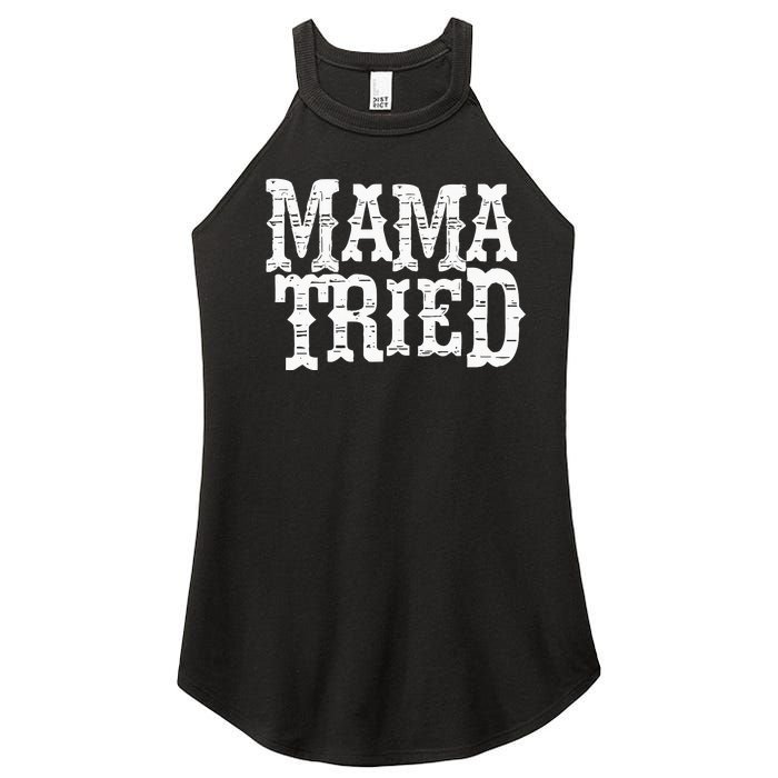 VINTAGE Mama Tried Country Outlaw Music Hoodie Women's Perfect Tri Rocker Tank