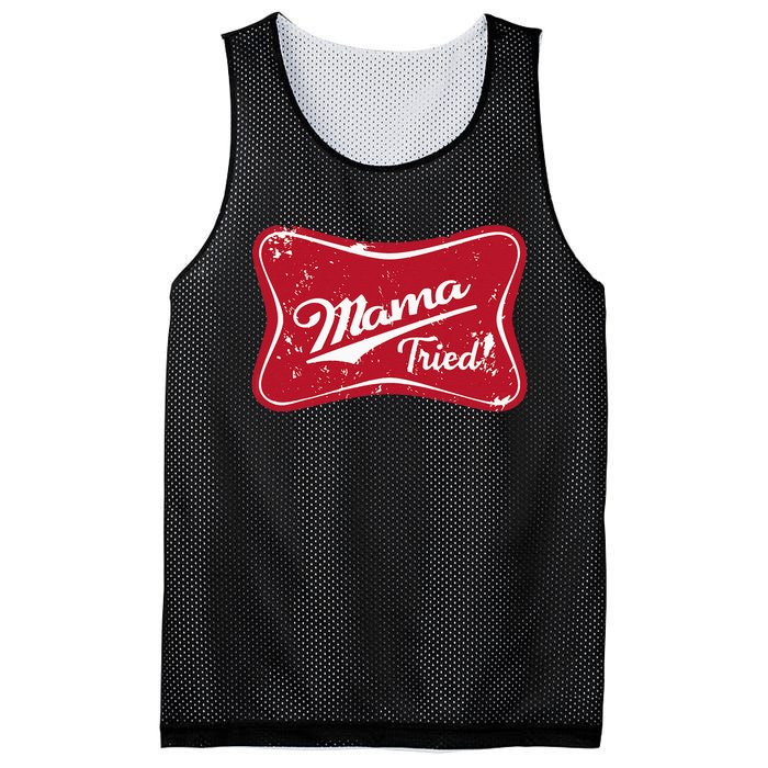 Vintage Mama Tried Retro Country Outlaw Music Western Mesh Reversible Basketball Jersey Tank