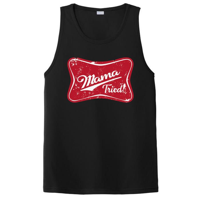 Vintage Mama Tried Retro Country Outlaw Music Western PosiCharge Competitor Tank