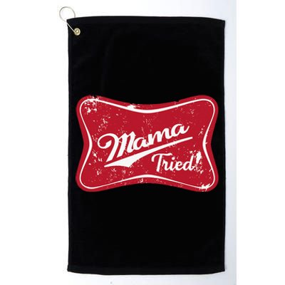 Vintage Mama Tried Retro Country Outlaw Music Western Platinum Collection Golf Towel