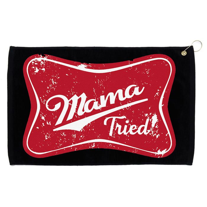 Vintage Mama Tried Retro Country Outlaw Music Western Grommeted Golf Towel