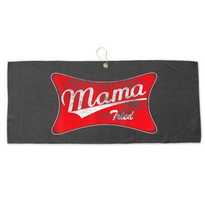 Vintage Mama Tried Gift Funny Retro Country Outlaw Music Gift Large Microfiber Waffle Golf Towel