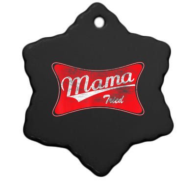 Vintage Mama Tried Gift Funny Retro Country Outlaw Music Gift Ceramic Star Ornament