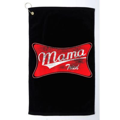 Vintage Mama Tried Gift Funny Retro Country Outlaw Music Gift Platinum Collection Golf Towel