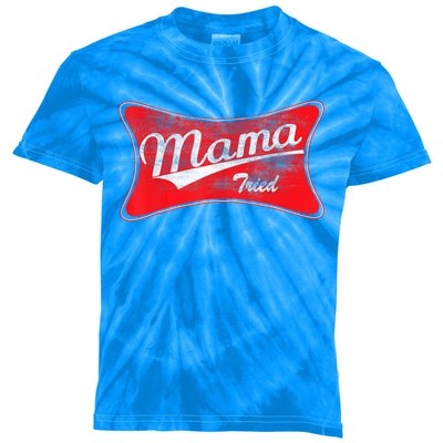 Vintage Mama Tried Gift Funny Retro Country Outlaw Music Gift Kids Tie-Dye T-Shirt